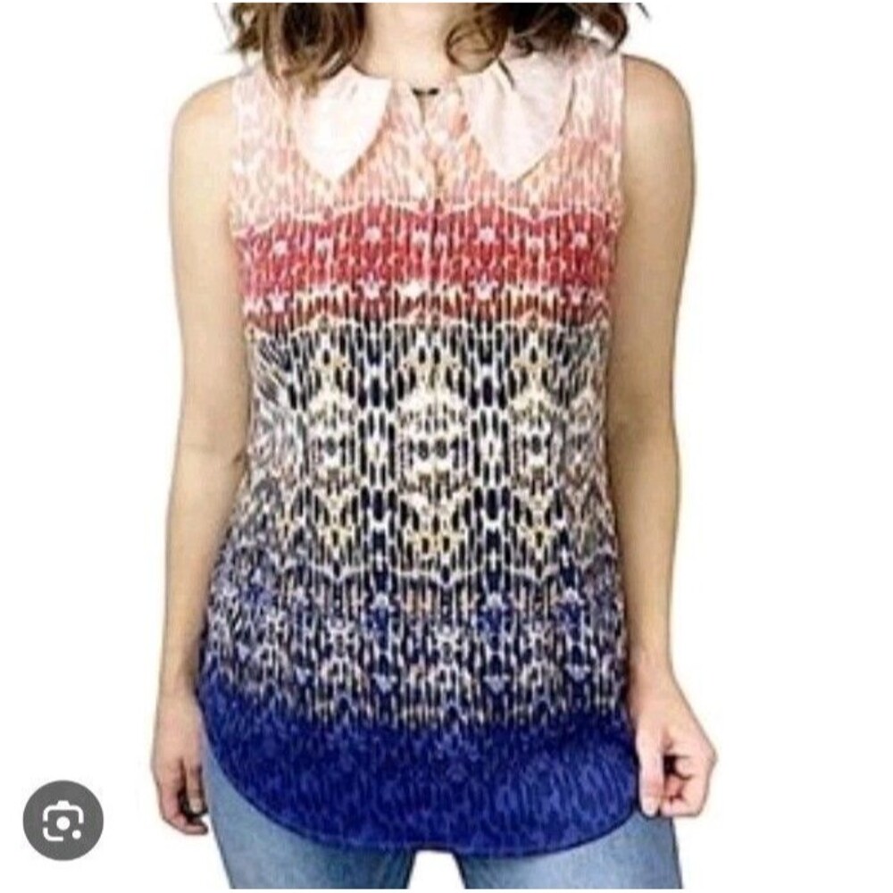 Cabi Love Blouse Heart Of Cabi Sleeveless Peter Pan Collar